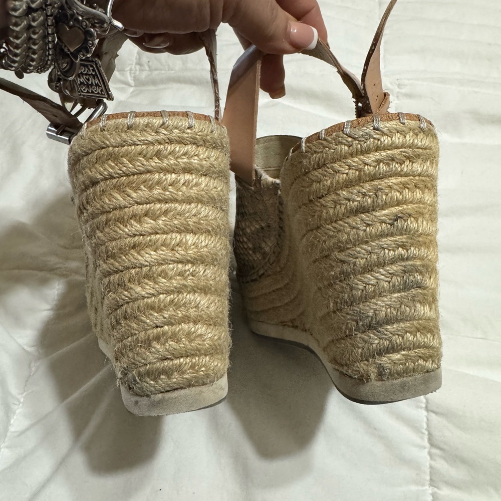 Dolce Vita Womens Shan Peep Toe Snake Print Platforms Size 7.5 - Picture 4 of 6